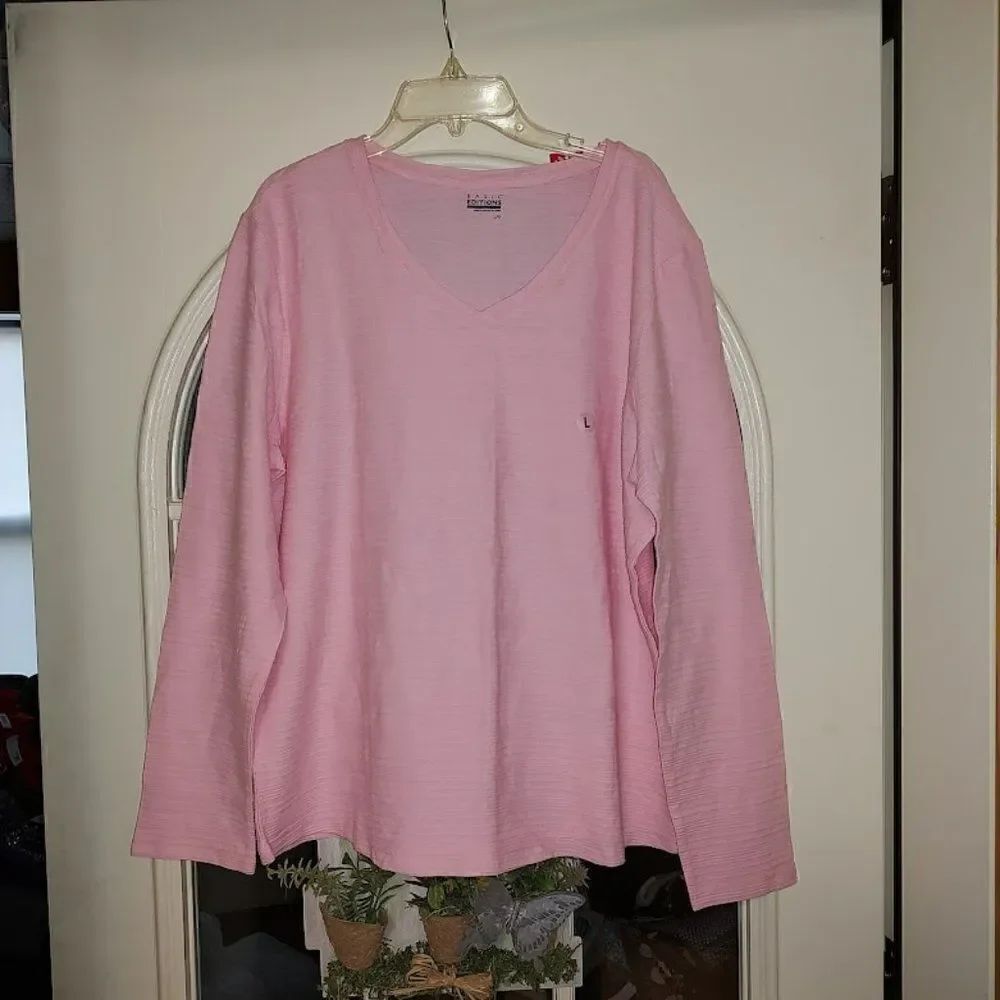 New Basic Editons Pink Long Sleeved Top Size Women's L